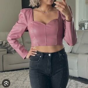 Zara Mauve Long Sleeve Blouse